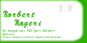 norbert mageri business card